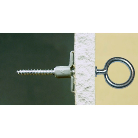 1 x Plug Nylon 8X40 met Oogschroef met kraag 4X45