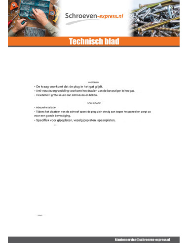 1 x Plug Nylon 8X40 met Schroefduim GEMIDDELD...