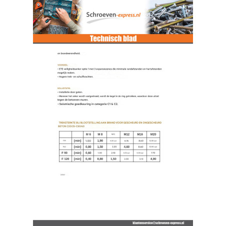 1 x Bout (verkocht met moer) Verankering M10X116 met Metalen schroeven zeskantkop TH Wit verzinkt staal