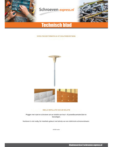 1 x Plug en Schroeven Fischer ISOLEREND 6H-NT...