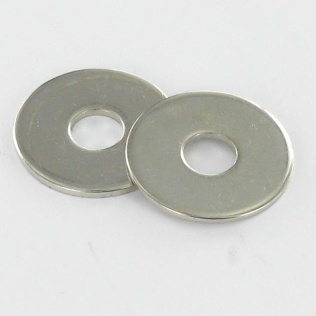 1 x Sluitring plat M4X14X0.8 L Messing nikkel