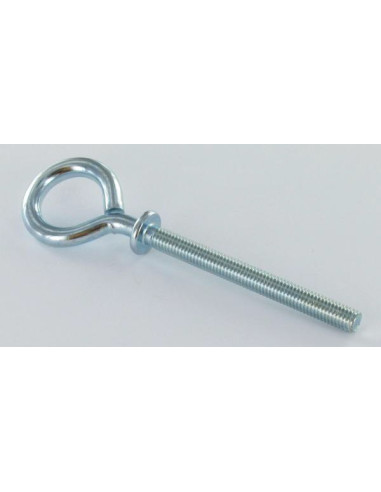 1 x Oogschroef metalen met kraag 6X60 Wit...