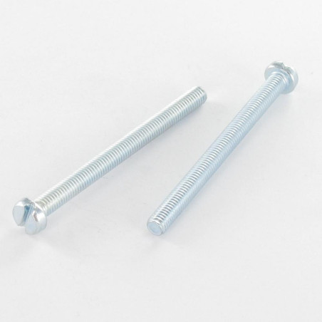 1 x Metalen schroeven cilindrische kop split M8X10 Wit verzinkt staal