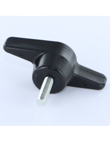 1 x Klemgreep zwart nylon MANNELIJK M6X35