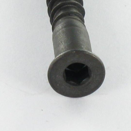 1 x Montage schroef confirmat gefreesde kop zeshoekig hol 5X40 SS kartel Zwart gegalvaniseerd staal