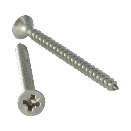 1 x Agglo houtschroeven gefreesde kop Pozi PZ6 3X35 volledige draad A4 RVS microschroeven