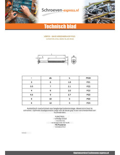Agglo houtschroeven gefreesde kop Pozi PZ7 5X60... 2