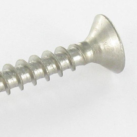 1 x Agglo houtschroeven gefreesde kop Pozi PZ7 4X20 volledige draad A4 RVS