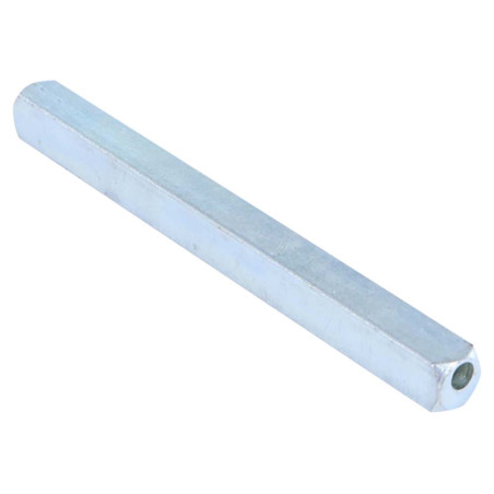 1 x Vierkant van GRIP van deur 8x8 lengte 96 Wit verzinkt staal