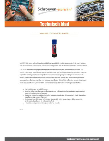 1 x Remdraad middelsterkte Loctite 248