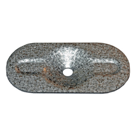 1 x Sluitring OVAAL Bevestiging ISOLEREND 82X405.5X1 Wit verzinkt staal