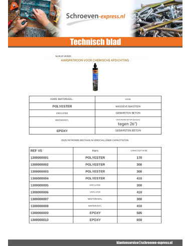 1 x PATROON van 410 ml RES.VINYLEST WINTER