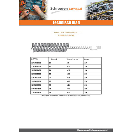 1 x BORSTEL metaal diameter 14 voor M12