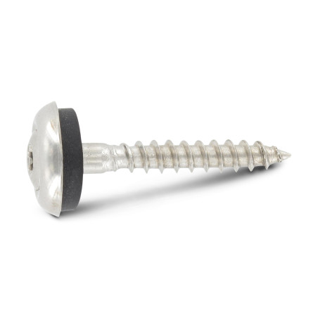 1 x Nokschroef gefreesde bolkop TORX T20 RVS A2 4,5X30 Afdichtingsring met neopreen epdm afdichting 3P
