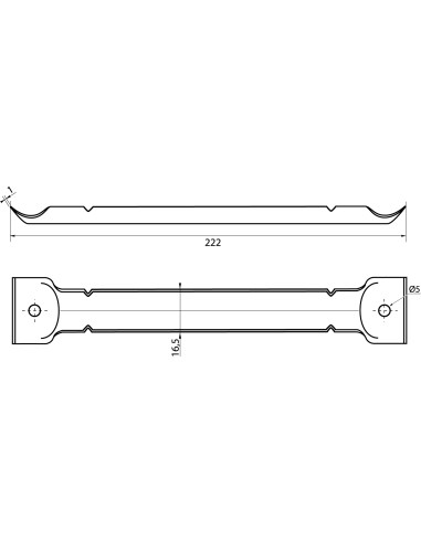 1 x VERSTEVIGING van TAFEL lengte 222 Wit...