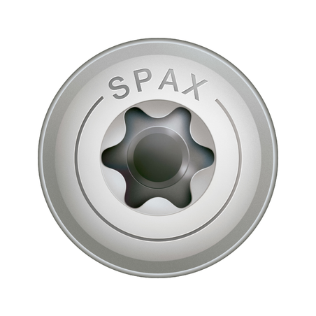 1 x SPAX Houtconstructieschroef schrijfkop RVS A2 8X280 bedraad op 80 TORX T40