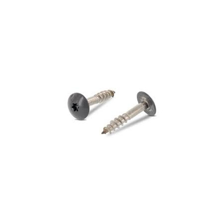 1 x Gevelschroef TORX T20 4.8X25 kopdiameter 12.3 RVS A2 RAL7012 basalt grijs