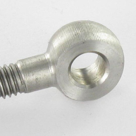 1 x Metalen schroeven to oog M8X100 oog 8 A4 RVS