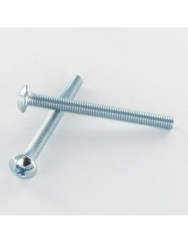 1 x Metalen schroeven kop bollig Groot Pozi PZ7...