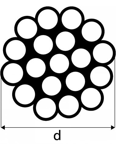 1 x Meter Monotoron staalkabel diameter 4 A4...