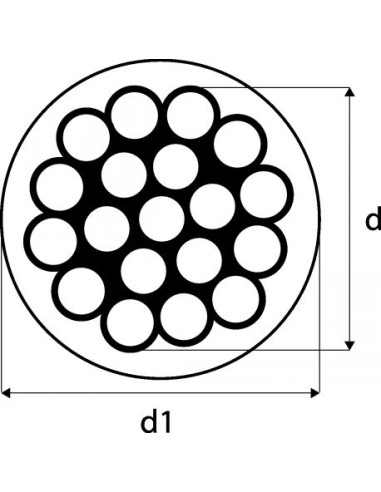 1 x Meter Monotoron staalkabel diameter 3 A4...