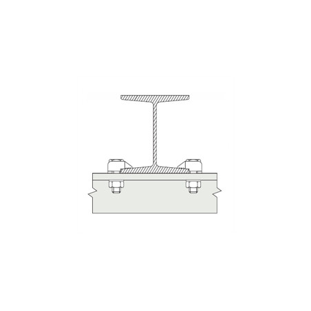 1 x PAD LINDAPTER Type to KORT M16 Wit verzinkt staal