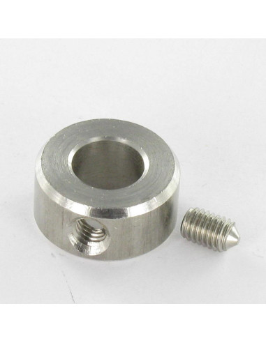 1 x Stopring met schroef diameter binnen 60 RVS A2