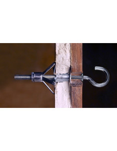 Metalen plug 4X32 to Haak Wit verzinkt staal 2