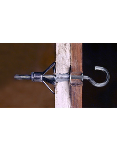 1 x Metalen plug 4X32 to Haak Wit verzinkt staal