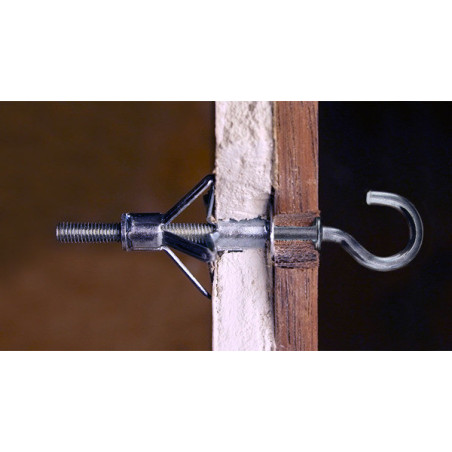 1 x Metalen plug 4X32 to Haak Wit verzinkt staal