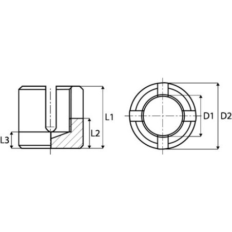 1 x Kruisklem voor staalkabel voor Kabel diameter 4 A4 RVS