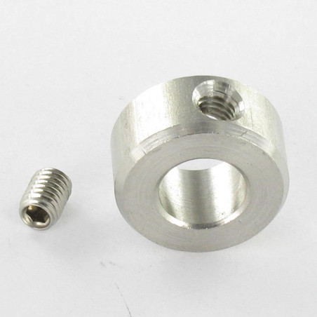1 x Stopring met schroef diameter binnen 5 RVS A2