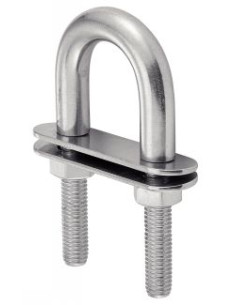Kabelklem U-vormig met dubbel PLAQUETTES A4 RVS 12X130