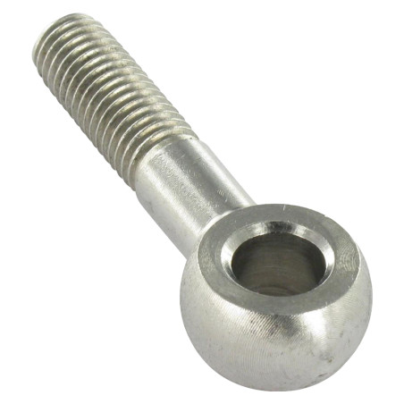 1 x Metalen schroeven to oog M6X40 oog 6 RVS A2