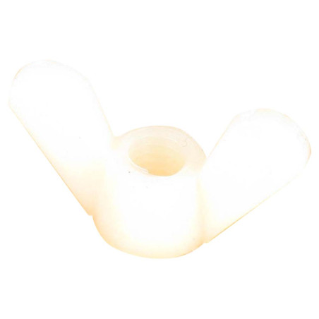 1 x Vleugelmoer natuurlijk nylon M5