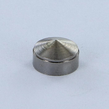1 x Rozet conisch Messing chroom 15 blindtappend M3 met steek van 50