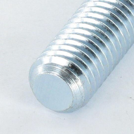 1 x Metalen schroeven zonder kop split M6X40 vlakke uiteinde Wit verzinkt staal