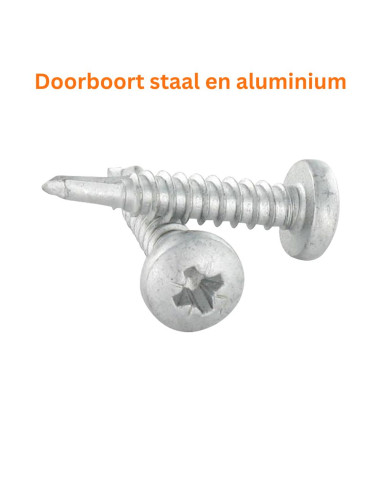 1 x Zelfborende schroef cilindrische kop Pozi...