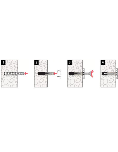 1 x Plug METAAL FM-MP3 12X50 M8 Wit verzinkt staal