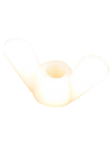 1 x Vleugelmoer natuurlijk nylon M6