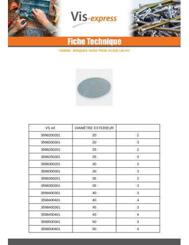 1 x Ring/schijf zonder gat 110X5 Ruw staal