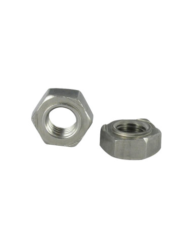 1 x Zeskantmoer om te lassen RVS A2 M5