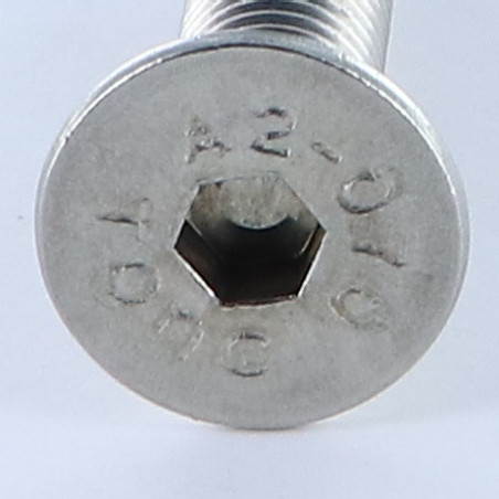 1 x Metalen schroeven RVS A2 FHC verzonken kop met zeskant print sleutel van 8 M12X70 volledige draad