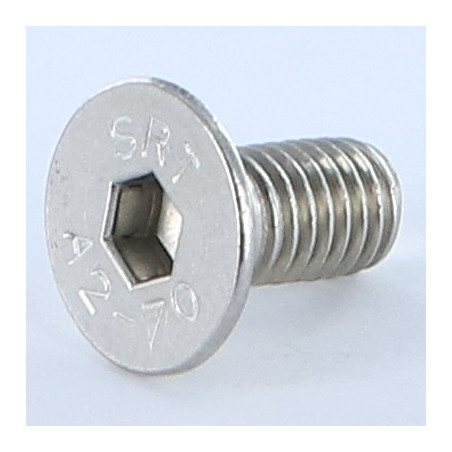 1 x Metalen schroeven RVS A2 FHC verzonken kop met zeskant print sleutel van 4 M6X8 volledige draad