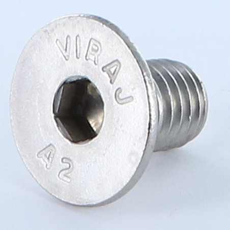 1 x Metalen schroeven RVS A2 FHC verzonken kop met zeskant print sleutel van 8 M12X20 volledige draad