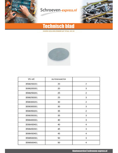 1 x Ring/schijf zonder gat 30X3 Ruw staal