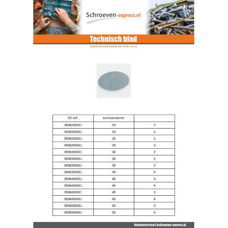 1 x Ring/schijf zonder gat 30X3 Ruw staal