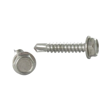 1 x Zelfborende schroef zeskantkop TH 6.3X50 RVS A2