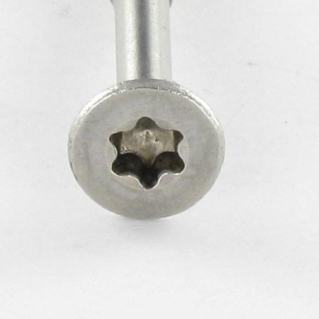 1 x Agglo houtschroeven Zelfborende schroef gefreesde kop kartel 4X45 TORX T20 RVS A2