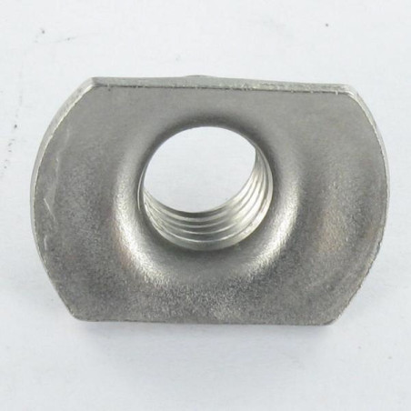 1 x Moer cilindrisch om te lassen M6 19X11 hoog 7.5 RVS A2